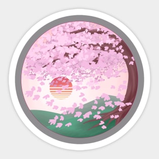 Retro Sakura Sticker